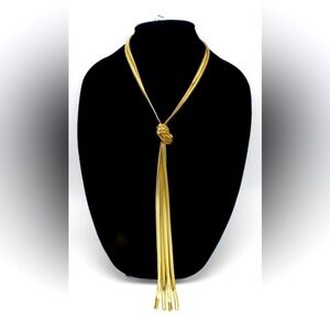 INC Gold Tone Knot Necklace